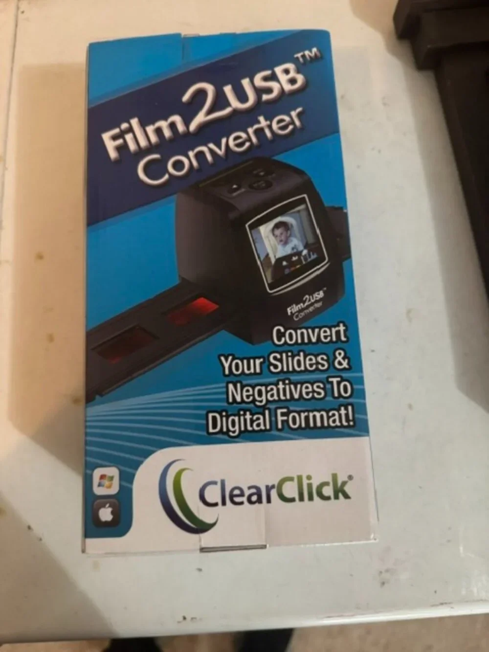 BNIB Sealed ClearClick Film to USB Converter with SD Memory Card